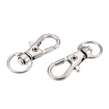1 1/4" Nickel Key Ring Swivel Clip 10/pk