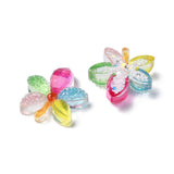 Resin Cabochons Flower Multi Colour 4/pk