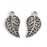 Leaf Metal Charm 14x8mm 10/pk