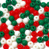 Round Acrylic Beads 6mm Christmas Mix 100/pk