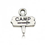 Camp Sign Metal Charm 13x12mm 5/pk