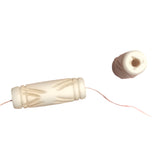 Bone Carved Tube Beads 1" Ivory 8/Strand
