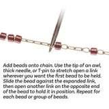 Bead Chain 0.25x0.8mm Links Stainless Steel 8m