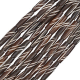 Bone Carved Pipe Beads 1" Brown 8/Strand