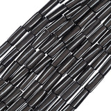 Bone Carved Tube Beads 0.75" Black & White 11/Strand