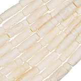 Bone Carved Pipe Beads 1" Ivory 8/Strand