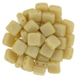 *Czech Tile Beads 6mm Light Beige 25/Strand