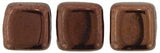 Perles de tuiles tchèques de 6 mm, bronze foncé, 25/fil