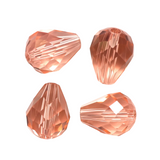 K9 Glass Teardrop Beads 8x6mm Padparadscha 10/pk