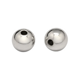 Hollow Metal Beads 3/8" Nickel 100/pk