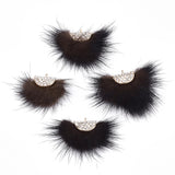 Faux Mink Fur Tassels, Coconut Brown 2/pk