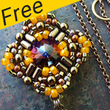 Projet de pendentif Cressida - Utilisation de perles Matubo et Rulla