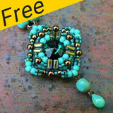 Projet de pendentif Cressida - Utilisation de perles Matubo et Rulla