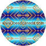 Epoxy Sticker Round 1" Southwest Blue 10/pk