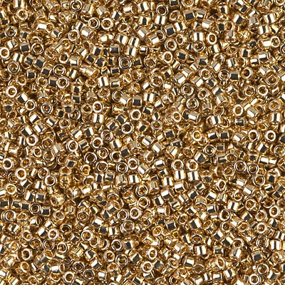 11/0 Delica Bead #0034 24kt Light Gold Plated 3.3g