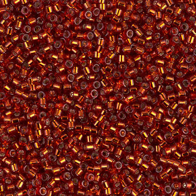 11/0 Delica Bead #0601 S/L Dark Orange Red Dyed 5.2g