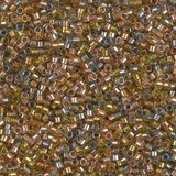 11/0 Delica Bead #0981 Gold Beige Aqua Sparkle Lined 5.2g