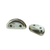 Perles tchèques demi-lune 50/fil - Crystal Labrador Full