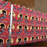 Cotton Fabric Heal MMIW Figure Red - Half Yard