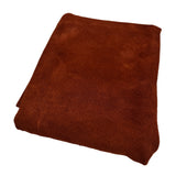 Cowhide Suede Rust Brown #1