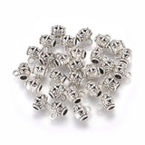 Bead Bails Decorative Tube 8mm Antique Silver 10/pk