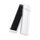 Bracelet Gift Box 8x1.625x1" Rectangle Silver with Silver Ribbon