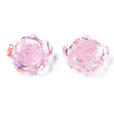 Resin Cabochon Flower 15mm Hot Pink AB 20/pk