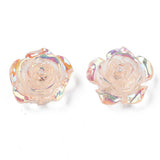 Resin Cabochon Flower 15mm Peach AB 20/pk
