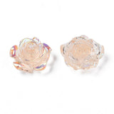 Resin Cabochon Flower 15mm Peach AB 20/pk