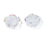 Resin Cabochon Flower 15mm Crystal AB 20/pk
