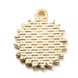 Sunflower Enamel Charm 18x15mm 5/pk
