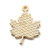 Maple Leaf Enamel Charm 23x17mm 5/pk