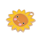 Sun Enamel Pendant 22x21mm 5/pk