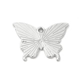 Skull Butterfly Enamel Pendant 20x28mm 2/pk