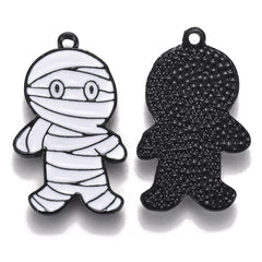 Mummy Enamel Pendant 27x16mm 5/pk