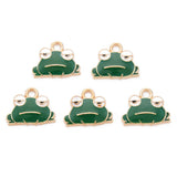 Frog Enamel Charm 12x15mm 5/pk