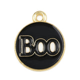 Boo Enamel Charm 18x15mm 5/pk