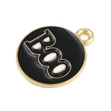 Boo Enamel Charm 18x15mm 5/pk