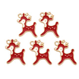 Reindeer Enamel Pendant 20x15mm 5/pk