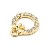 Christmas Wreath Rhinestone Charm 17x14mm 5/pk