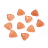 Gemstone Cabochon Triangle 10mm Jade Sandy Brown (Natural/Dyed) 2/pk