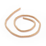 Hematite Light Gold Plated Beads 4x2mm Rondelle (Synthetic) 15-16" Strand