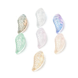 Glass Leaf Beads 18x8mm Spray Painted Mix 50/pk
