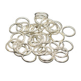 Soldered Jump Rings 6mm Silver Plated 100/pk