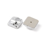 Plastic Cabochon Square 13mm Silver 10/pk