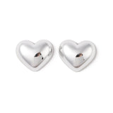 Plastic Cabochon Heart 17x20mm Silver 10/pk