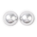 Plastic Cabochon Round 14mm Silver 10/pk