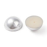 Plastic Cabochon Round 14mm Silver 10/pk
