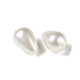 Teardrop Plastic Beads 15x10mm Pearl White 25g