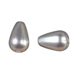 Teardrop Plastic Beads 10x7mm Pearl White 25g